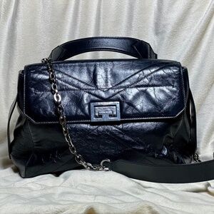 GIVENCHY Medium ID Black Leather Shoulder Bag